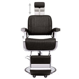 NNEVL Barber Chair Black 68x69x116 cm Faux Leather