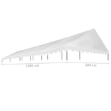 NNEVL Party Tent Roof 5x10 m White 450 g/m²
