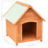 NNEVL Dog House Solid Pine & Fir Wood 72x85x82 cm