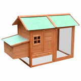 NNEVL Chicken Cage Solid Pine & Fir Wood 170x81x110 cm