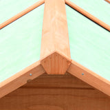 NNEVL Chicken Cage Solid Pine & Fir Wood 170x81x110 cm