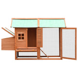 NNEVL Chicken Cage Solid Pine & Fir Wood 170x81x110 cm