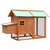 NNEVL Chicken Cage Solid Pine & Fir Wood 170x81x110 cm