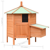 NNEVL Chicken Cage Solid Pine & Fir Wood 126x117x125 cm