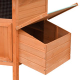 NNEVL Chicken Cage Solid Pine & Fir Wood 126x117x125 cm