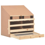 NNEVL Chicken Laying Nest 2 Compartments 63x40x65 cm Solid Pine Wood
