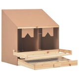 NNEVL Chicken Laying Nest 2 Compartments 63x40x65 cm Solid Pine Wood