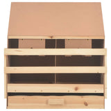 NNEVL Chicken Laying Nest 2 Compartments 63x40x65 cm Solid Pine Wood