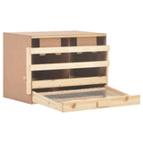 NNEVL Chicken Laying Nest 2 Compartments 63x40x45 cm Solid Pine Wood