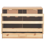NNEVL Chicken Laying Nest 2 Compartments 63x40x45 cm Solid Pine Wood