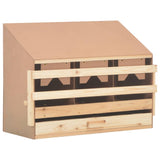 NNEVL Chicken Laying Nest 3 Compartments 72x33x54 cm Solid Pine Wood
