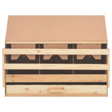 NNEVL Chicken Laying Nest 3 Compartments 72x33x54 cm Solid Pine Wood