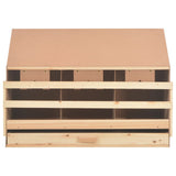 NNEVL Chicken Laying Nest 3 Compartments 93x40x65 cm Solid Pine Wood