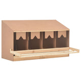 NNEVL Chicken Laying Nest 4 Compartments 106x40x59 cm Solid Pine Wood