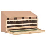 NNEVL Chicken Laying Nest 4 Compartments 106x40x59 cm Solid Pine Wood