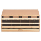 NNEVL Chicken Laying Nest 4 Compartments 106x40x59 cm Solid Pine Wood