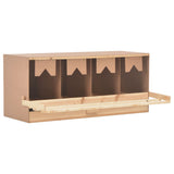NNEVL Chicken Laying Nest 4 Compartments 106x40x45 cm Solid Pine Wood