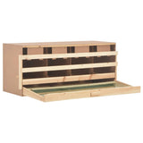 NNEVL Chicken Laying Nest 4 Compartments 106x40x45 cm Solid Pine Wood