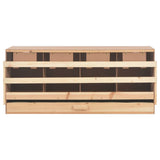 NNEVL Chicken Laying Nest 4 Compartments 106x40x45 cm Solid Pine Wood
