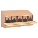 NNEVL Chicken Laying Nest 5 Compartments 117x33x54 cm Solid Pine Wood