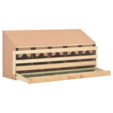 NNEVL Chicken Laying Nest 5 Compartments 117x33x54 cm Solid Pine Wood