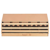 NNEVL Chicken Laying Nest 5 Compartments 117x33x54 cm Solid Pine Wood
