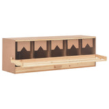 NNEVL Chicken Laying Nest 5 Compartments 117x33x38 cm Solid Pine Wood
