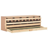 NNEVL Chicken Laying Nest 5 Compartments 117x33x38 cm Solid Pine Wood