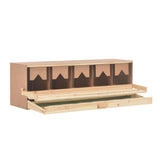 NNEVL Chicken Laying Nest 5 Compartments 117x33x38 cm Solid Pine Wood
