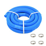 NNEVL Pool Hose with Clamps Blue 38 mm 6 m