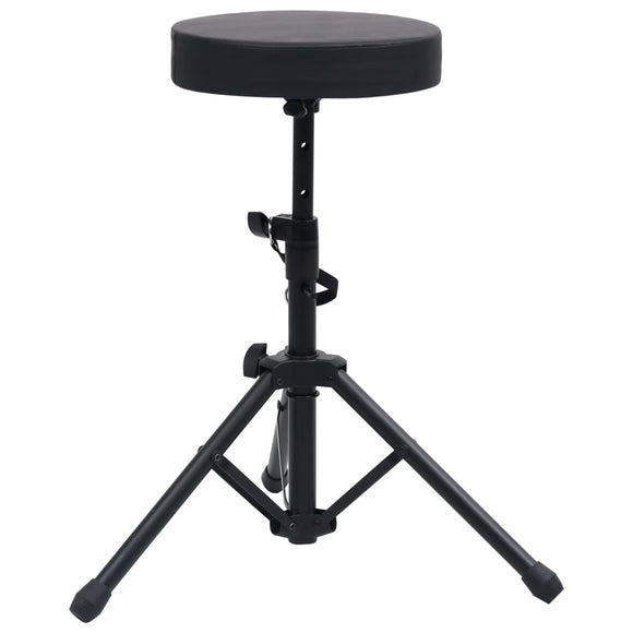 NNEVL Adjustable Drum Stool Black Round