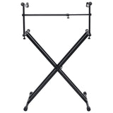 NNEVL Double Braced Keyboard Stand X-Frame Black