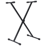 NNEVL Keyboard Stand and Stool Set Black