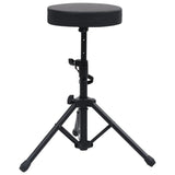 NNEVL Double Braced Keyboard Stand and Stool Set Black