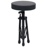 NNEVL Double Braced Keyboard Stand and Stool Set Black