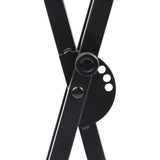 NNEVL Double Braced Keyboard Stand and Stool Set Black