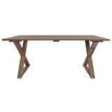 NNEVL 7 Piece Outdoor Dining Set Natural Rattan Solid Reclaimed Teak