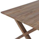 NNEVL 7 Piece Outdoor Dining Set Natural Rattan Solid Reclaimed Teak
