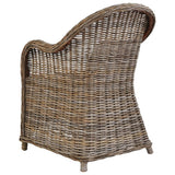 NNEVL 7 Piece Outdoor Dining Set Natural Rattan Solid Reclaimed Teak