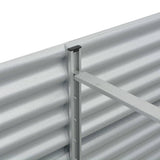 NNEVL Garden Raised Bed 320x80x81 cm Galvanised Steel Silver