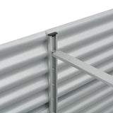 NNEVL Garden Raised Bed 240x80x81 cm Galvanised Steel Silver