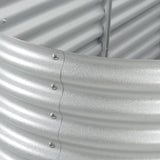 NNEVL Garden Raised Bed 240x80x81 cm Galvanised Steel Silver