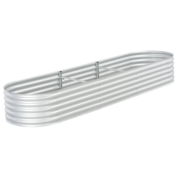 NNEVL Garden Raised Bed 320x80x44 cm Galvanised Steel Silver