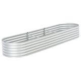 NNEVL Garden Raised Bed 320x80x44 cm Galvanised Steel Silver