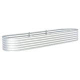 NNEVL Garden Raised Bed 320x80x44 cm Galvanised Steel Silver