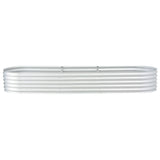 NNEVL Garden Raised Bed 320x80x44 cm Galvanised Steel Silver