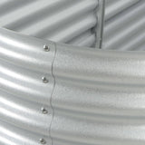 NNEVL Garden Raised Bed 320x80x44 cm Galvanised Steel Silver