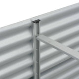 NNEVL Garden Raised Bed 320x80x44 cm Galvanised Steel Silver