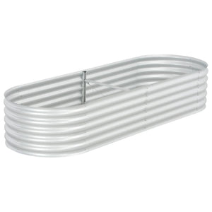 NNEVL Garden Raised Bed 240x80x44 cm Galvanised Steel Silver