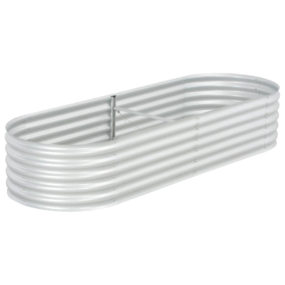 NNEVL Garden Raised Bed 240x80x44 cm Galvanised Steel Silver